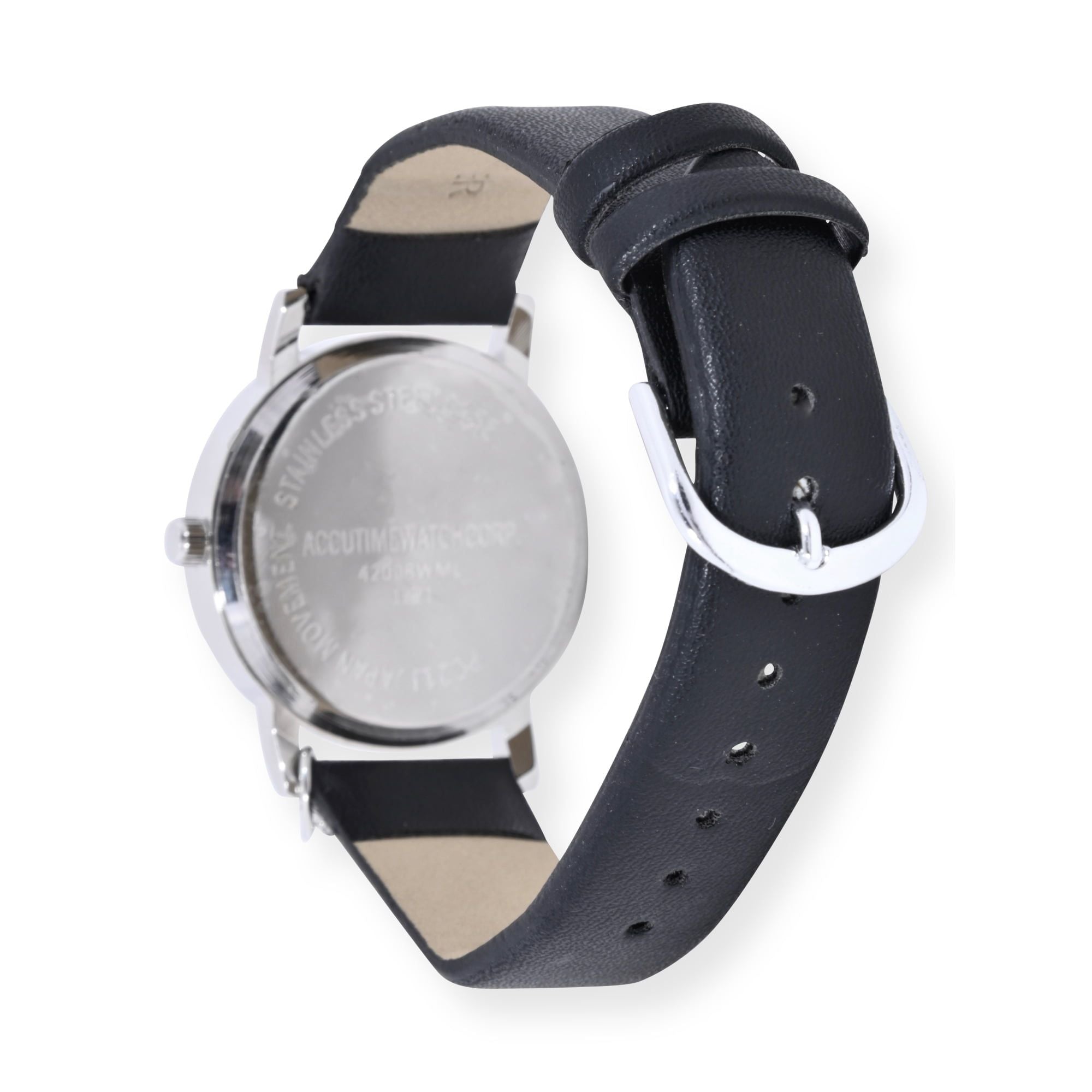 Time and Tru Adult Female Crystal Accent Silver Tone Watch with Heart Charm (42008WML) EasyOptionXY LLC