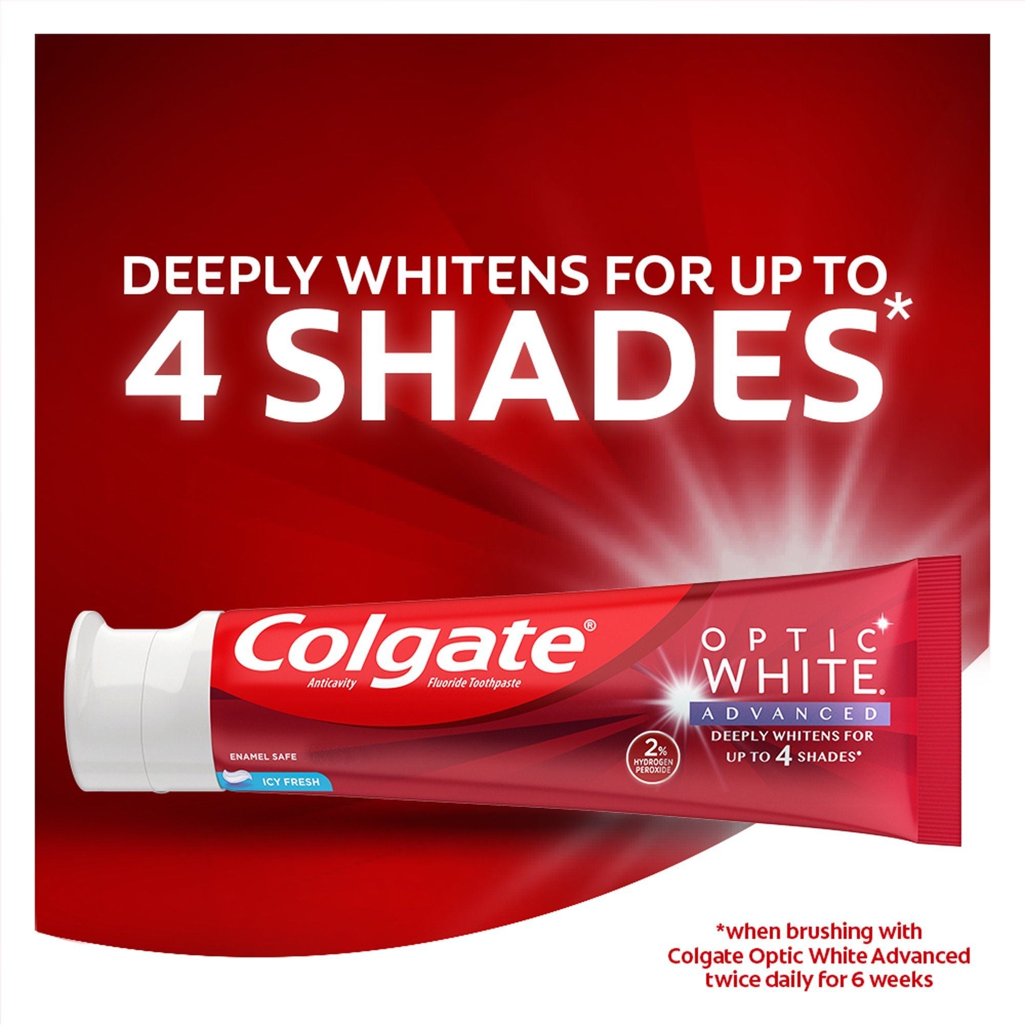 Colgate Optic White Advanced Teeth Whitening Toothpaste; 3.2 oz; 2 Pack EasyOptionXY LLC