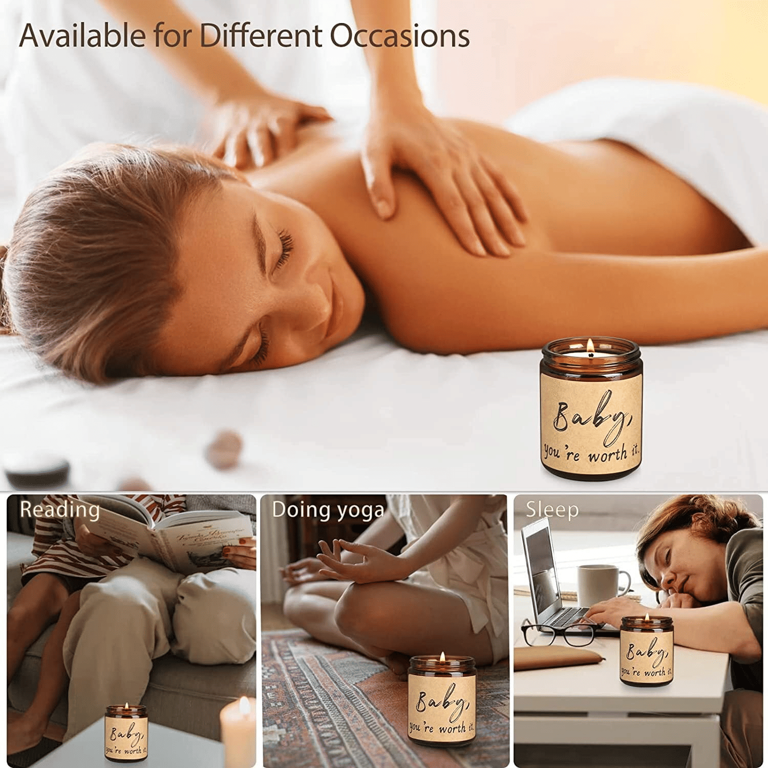 Candles Gift for Home Scented Long Lasting Jar Soy Candles for Relaxation 9oz 50Hour Burn Time for Women Birthday Graduation Housewarming Gifts EasyOptionXY LLC