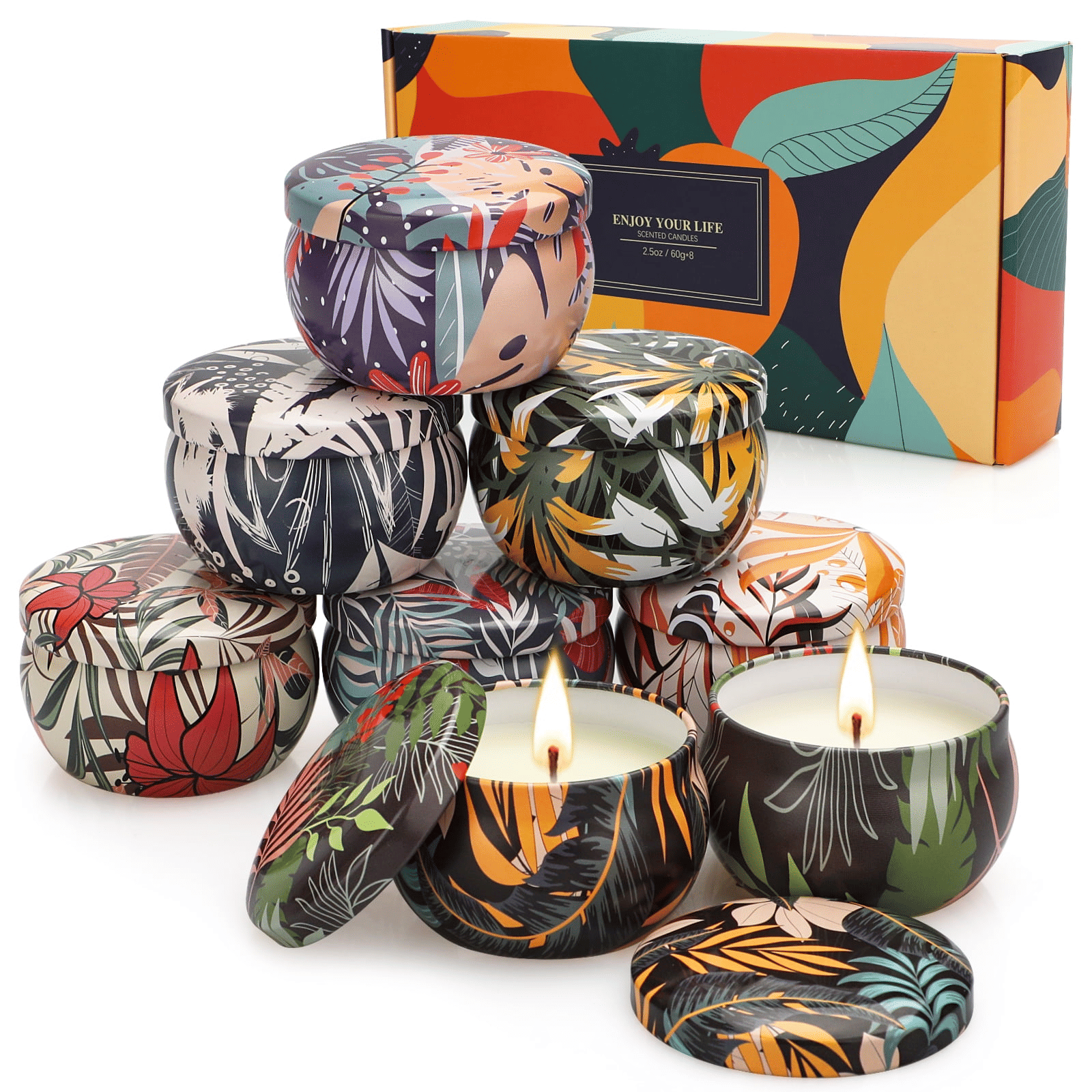 Scented Candle Sets 8 Pack Aromatherapy Candle Soy Candle Gifts for Women, Birthday, Mothers Day, Anniversary, 19.75oz/set EasyOptionXY LLC