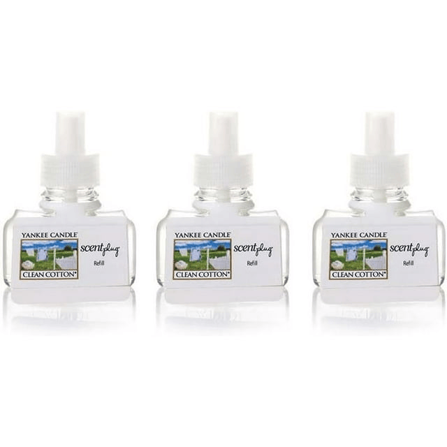 Yankee Candle 3 Pack Clean Cotton ScentPlug Refill 0.6 Oz. EasyOptionXY LLC