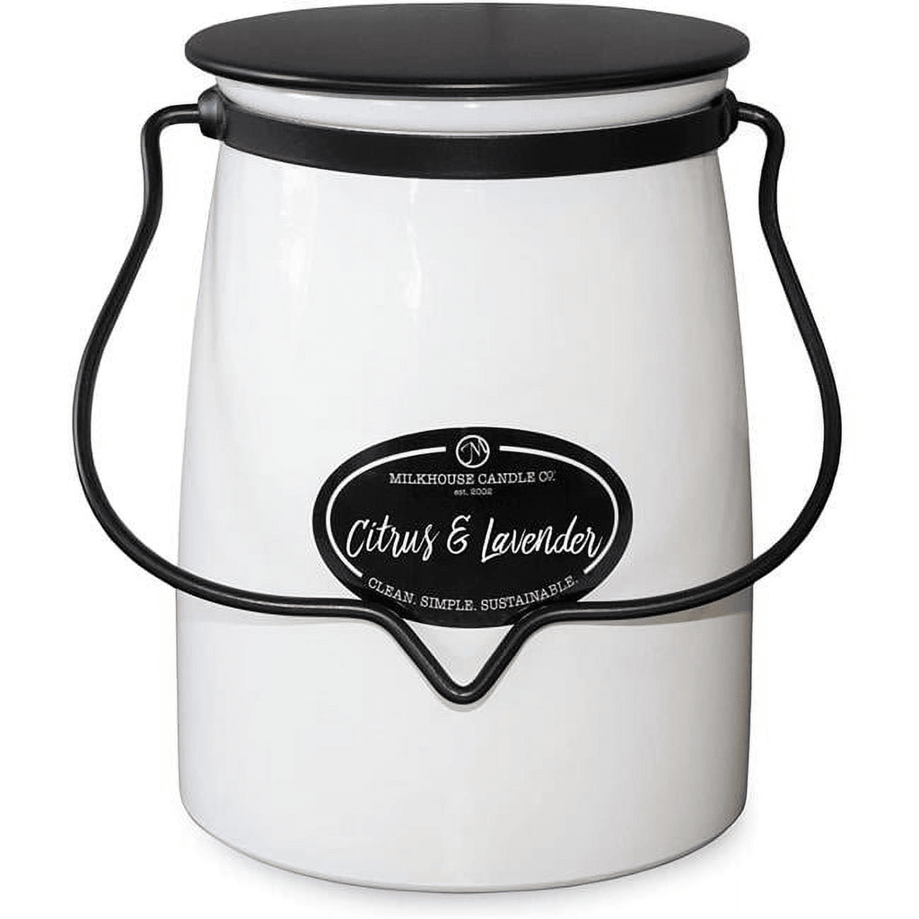 Milkhouse Candle Creamery, Citrus and Lavender, Butter Jar Scented Soy Candle, 22oz EasyOptionXY LLC