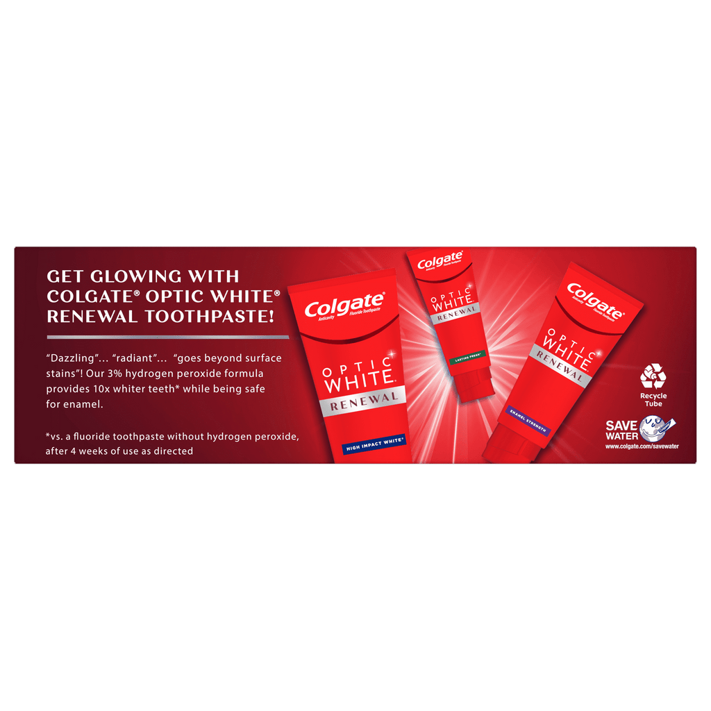 Colgate Optic White Renewal Toothpaste Whitening Toothpaste; Enamel Strength; 3 oz Tube