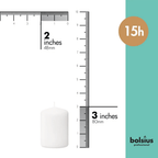 Bolsius White Pillar Candles Unscented Home & Wedding Decor Candles 2X3 2X4 2X6 Inch - Set of 20