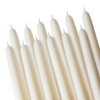 Rambue 10" Ivory Taper Candles, 8 Pack Unscented Ivory Candlesticks for Weddings and Home Decor, 8h Burn Time EasyOptionXY LLC