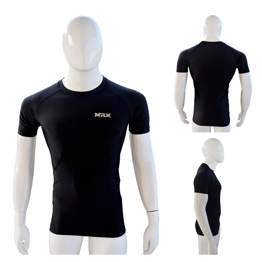 MRX Men's Compression Shirts Athletic Gym Workout Rash Guard Base Layer Short & Long Sleeve Top - SJB-DIAMOND ELITES