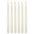Wyzworks Indoor/Outdoor Unscented 1" x 1" Wax Taper Candles, 6-Pieces, White EasyOptionXY LLC