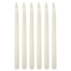 Wyzworks Indoor/Outdoor Unscented 1" x 1" Wax Taper Candles, 6-Pieces, White EasyOptionXY LLC