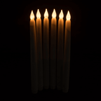 Wyzworks Indoor/Outdoor Unscented 1" x 1" Wax Taper Candles, 6-Pieces, White EasyOptionXY LLC