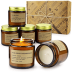 YFYTRE 6 Pack Candles for Home Scented Aromatherapy Candle Gift Set for Women Soy Wax Long Lasting Amber Jar Candles Gift for Birthday Mother's Valentine's Day Present EasyOptionXY LLC