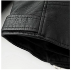Chic Streetwear Motorcycle Jacket - Women's Slim Fit PU Leather Biker Jacket - Versatile Black & Yellow Hipster Coat