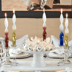 FCMSHAMD 8.8'' White Gold Taper Candles - Unscented (2 Pack) EasyOptionXY LLC