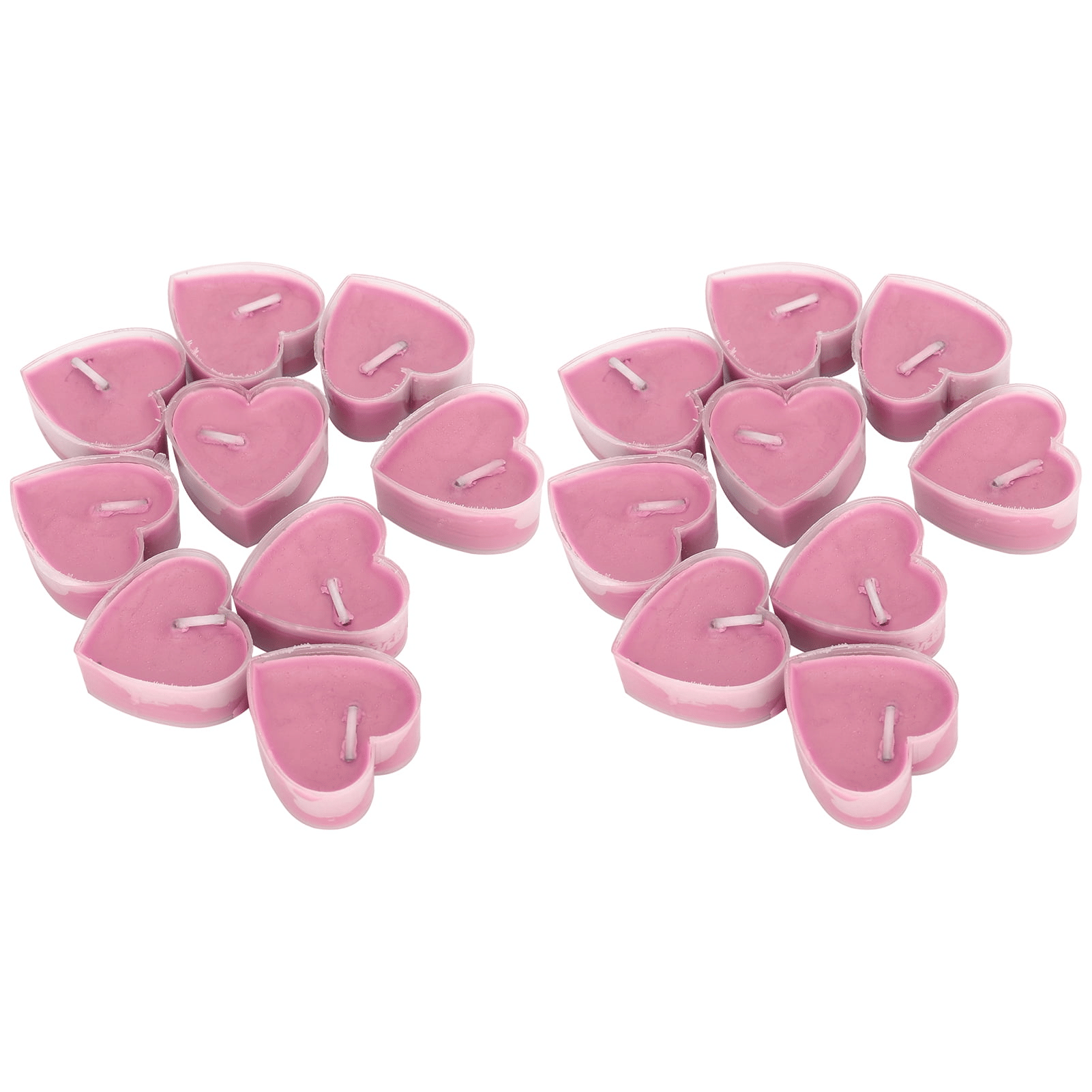 Mini Candle 18Pcs Heart Shaped Candle Mini Romantic Dinner Candlelight Decorations OrnamentsPink EasyOptionXY LLC