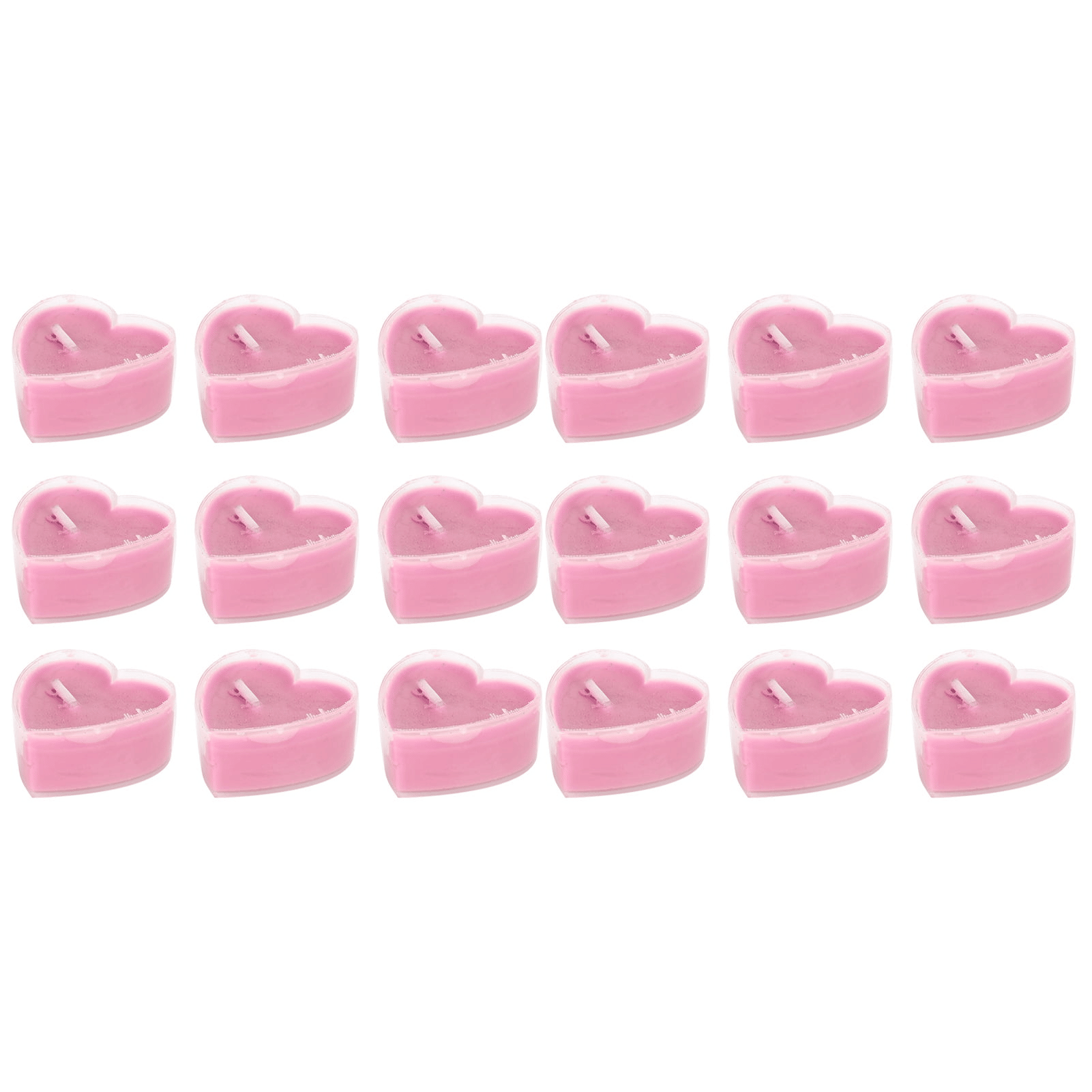 Mini Candle 18Pcs Heart Shaped Candle Mini Romantic Dinner Candlelight Decorations OrnamentsPink EasyOptionXY LLC