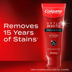 Colgate Optic White Pro Series Whitening Toothpaste; Stain Prevention; 3 oz