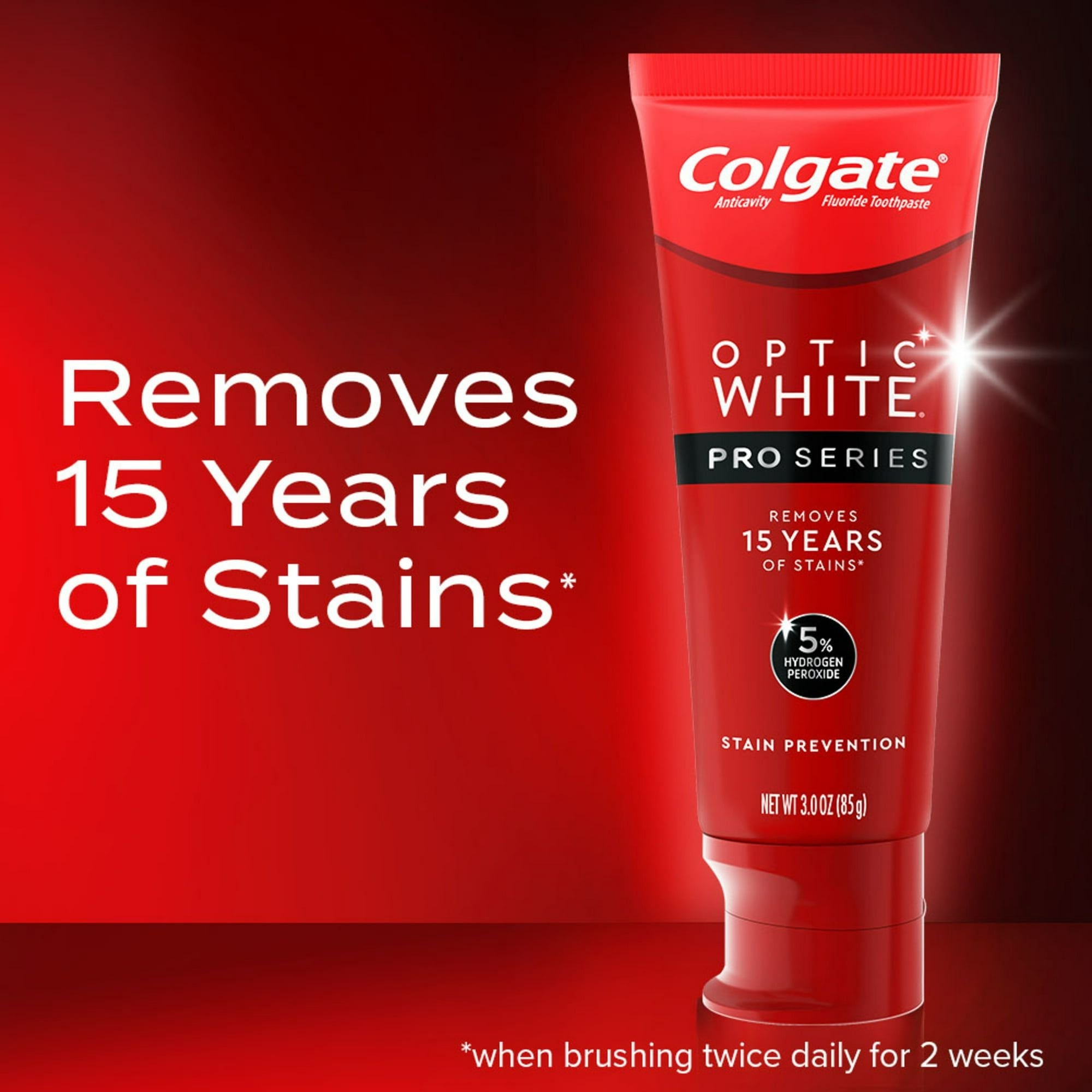 Colgate Optic White Pro Series Whitening Toothpaste; Stain Prevention; 3 oz