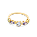 Sky Blue Topa Geometric Ring