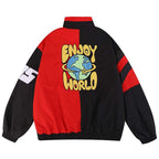 Loose Casual Stand Collar Motorcycle Style Jacket For Men Pi-Mart