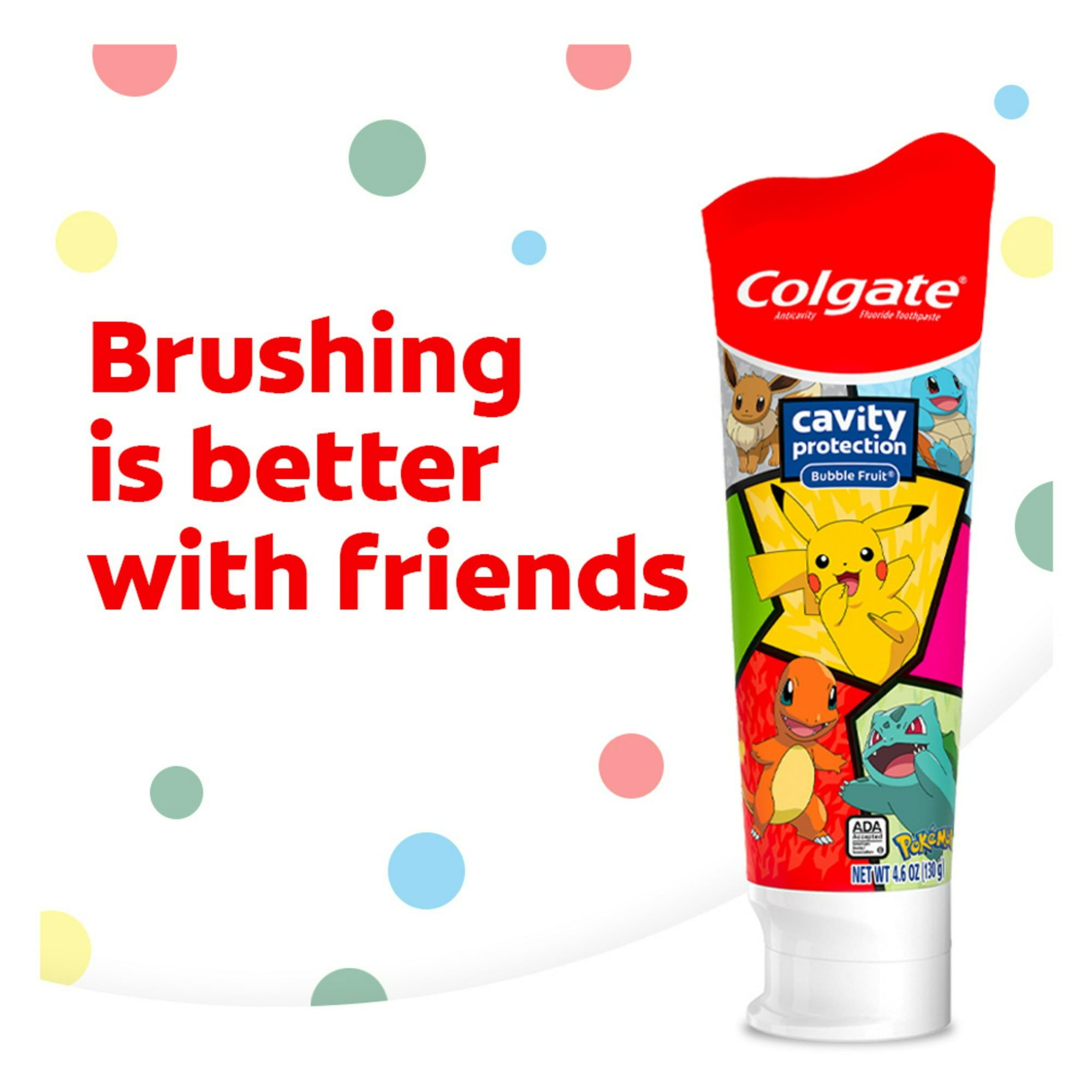 Colgate Kids Fluoride Anticavity Toothpaste; Bubble Fruit Flavor; 4.6 oz