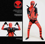 Halloween Costume Deadpool onesie skinny children's clothes adult double knife backpack boys suit costumes boys - SJB-DIAMOND ELITES