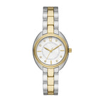 Time & Tru Women's Wristwatch: Two Tone Silver and Gold Round Case, 3 Link Bracelet (FMDOTT098) EasyOptionXY LLC