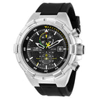 Invicta Men's Aviator Quartz 100m Stainless Steel/Black Silicone Watch 28102 EasyOptionXY LLC