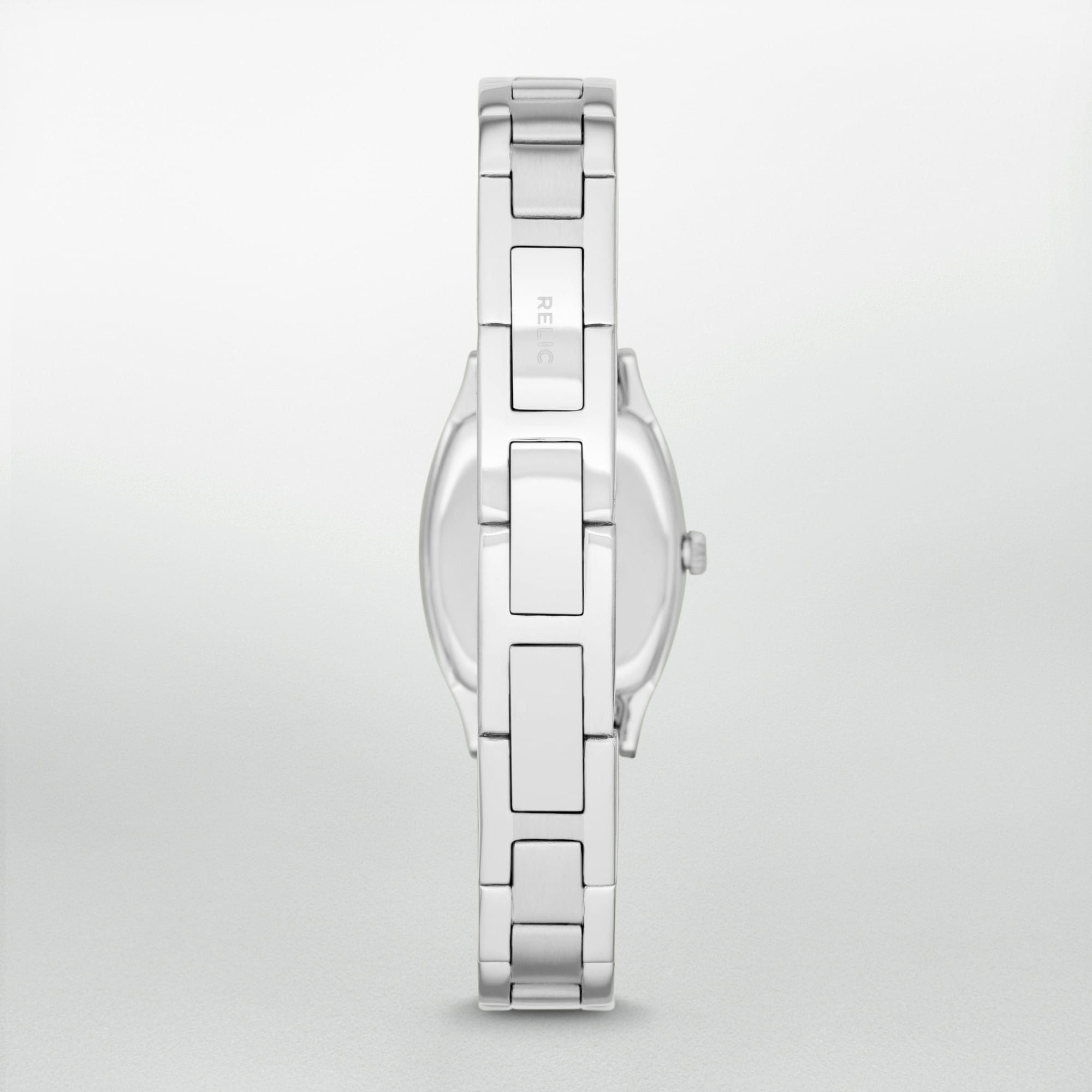 Relic By Fossil Women's Everly Stainless Steel Silver Watch with Matching Band EasyOptionXY LLC