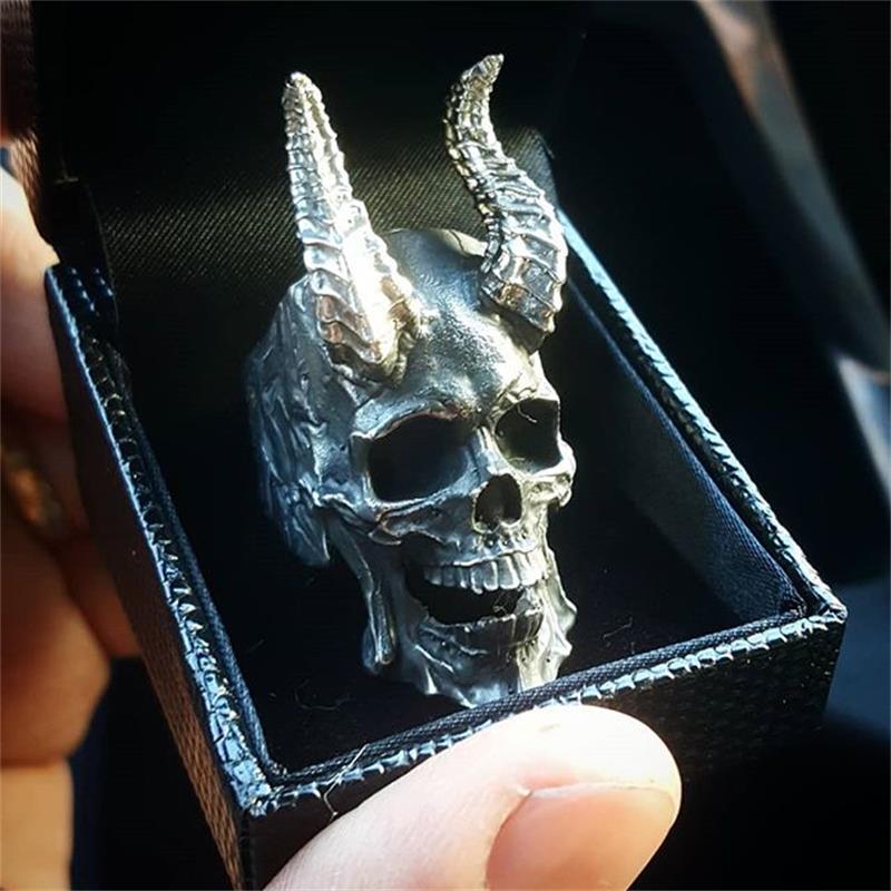 Goth Black Skull Ring - SJB-DIAMOND ELITES