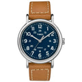 Timex Men's Weekender Tan/Blue 40mm Casual Watch, Leather Quick-Release Strap EasyOptionXY LLC
