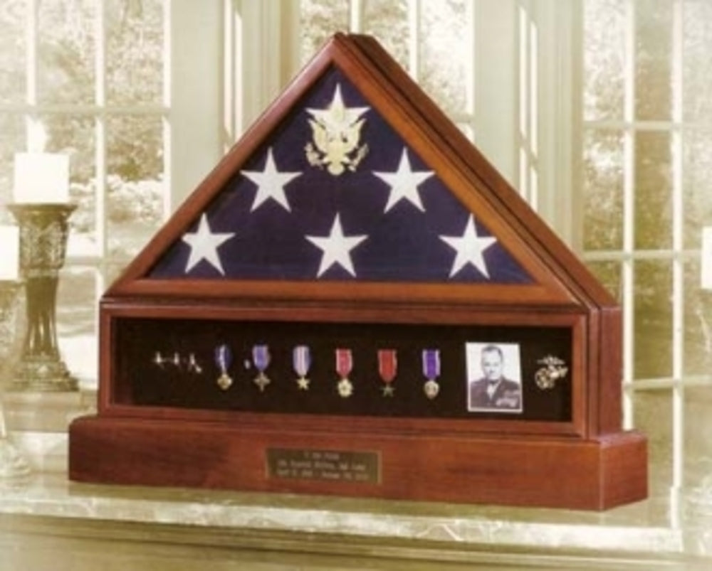 Presidential Pedestal Flag Medal Display. The Military Gift Store