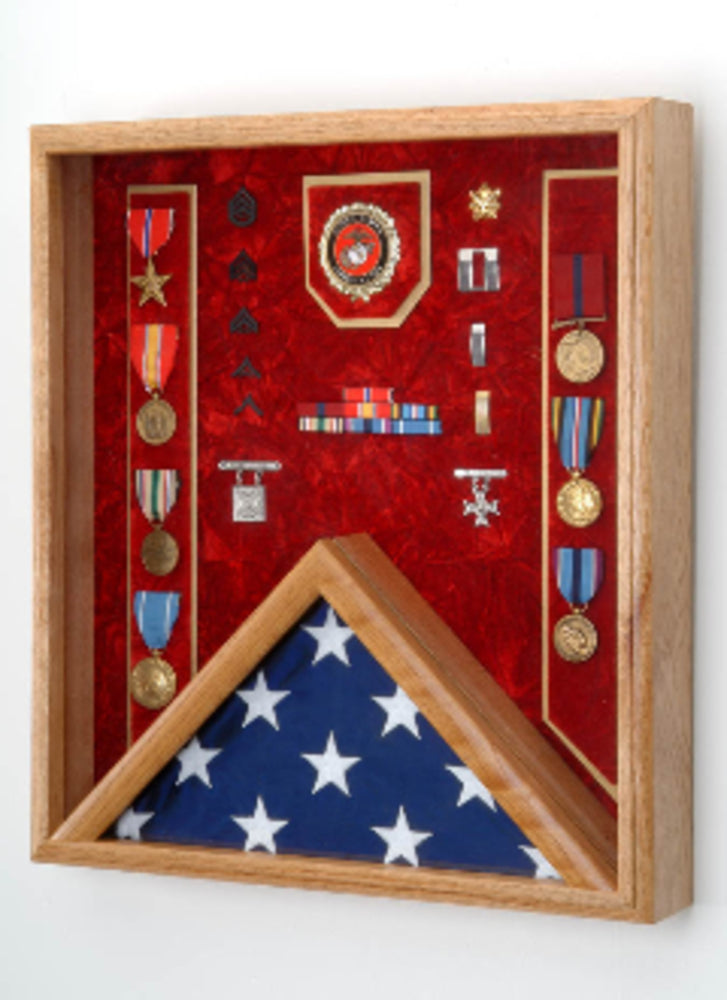 Flag Display case Combo Awards , Shadow Box. The Military Gift Store