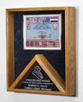 Flag and Certificate Case and flag frame - Oak The Military Gift Store