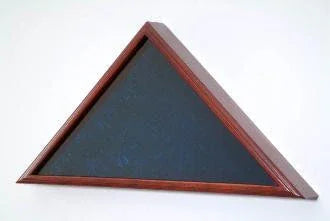 Large Flag Box With Personalized Glass & Mahogany wood material The Military Gift Store