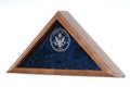 Personalized Flag Case, With Laser Engraved Glass For Large Flag - Mahogany The Military Gift Store