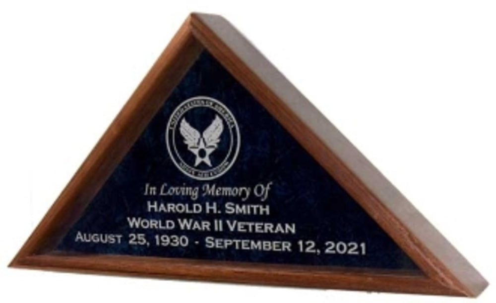 Burial Military Flag Display Case, shadow box. The Military Gift Store