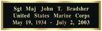 Laser Engraved Name Plates - Metallic Plate The Military Gift Store