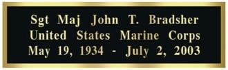 Personalized Name Plate Engraving Plate - Brass Engraving Name Plate The Military Gift Store