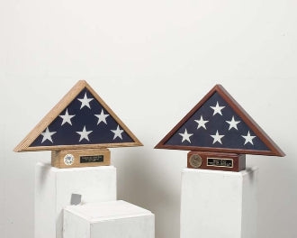 Burial flag Display and pedestal case - flag Pedestal The Military Gift Store