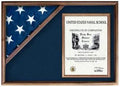 Flag and Military Insignia Display Case - Oak The Military Gift Store