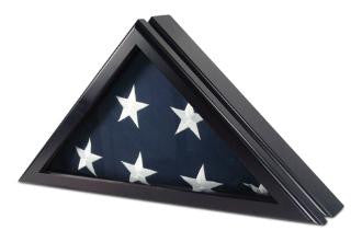 Flag Display Case for 5Ft X 9.5Ft Flag - Black Cherry The Military Gift Store