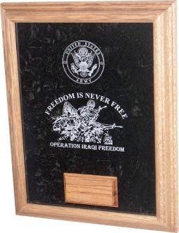 Awards Display Case, Laser Engraved Soldier Case - Oak The Military Gift Store