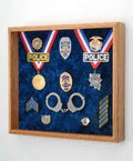 Law Enforcement Deluxe Awards Display Case - Personalized Laser Engraving The Military Gift Store