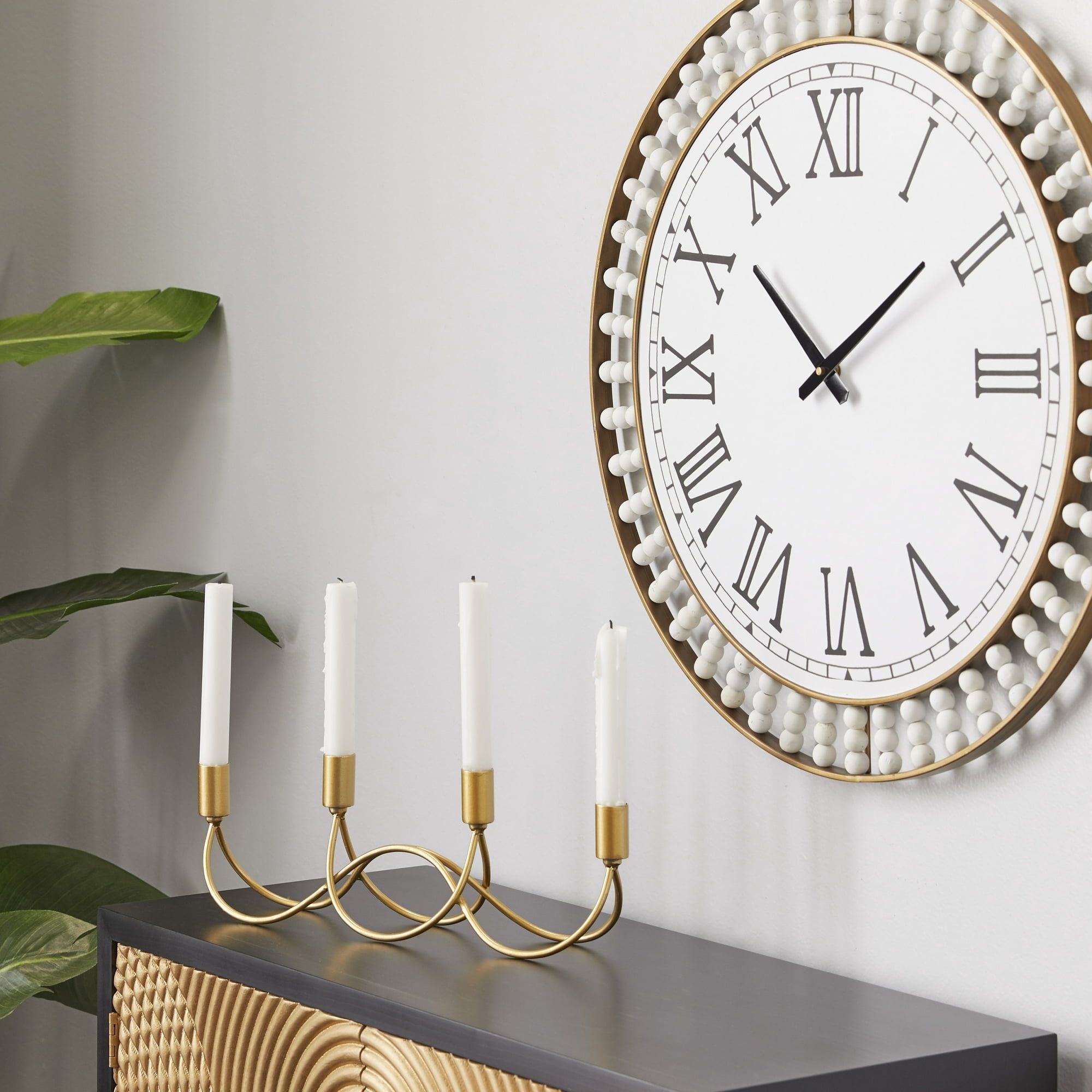 CosmoLiving by Cosmopolitan 4 Holder Gold Metal Candelabra EasyOptionXY LLC