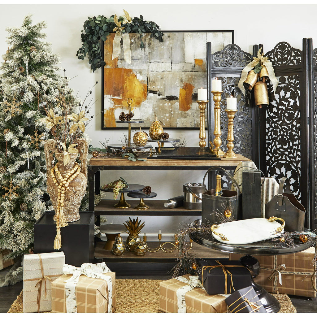 CosmoLiving by Cosmopolitan 4 Holder Gold Metal Candelabra EasyOptionXY LLC