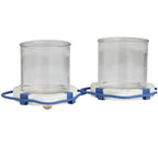 DecMode 3 Candle Blue Metal Buoy Distressed 3 Linked Candle Holder with White Wood Accents EasyOptionXY LLC