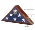 Urn and Flag Case, Funeral Flag Case Concealed magnetic closure with hinged lid The Military Gift Store