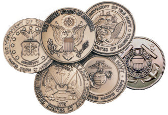 Marine Corps Brass service medallion. The Military Gift Store