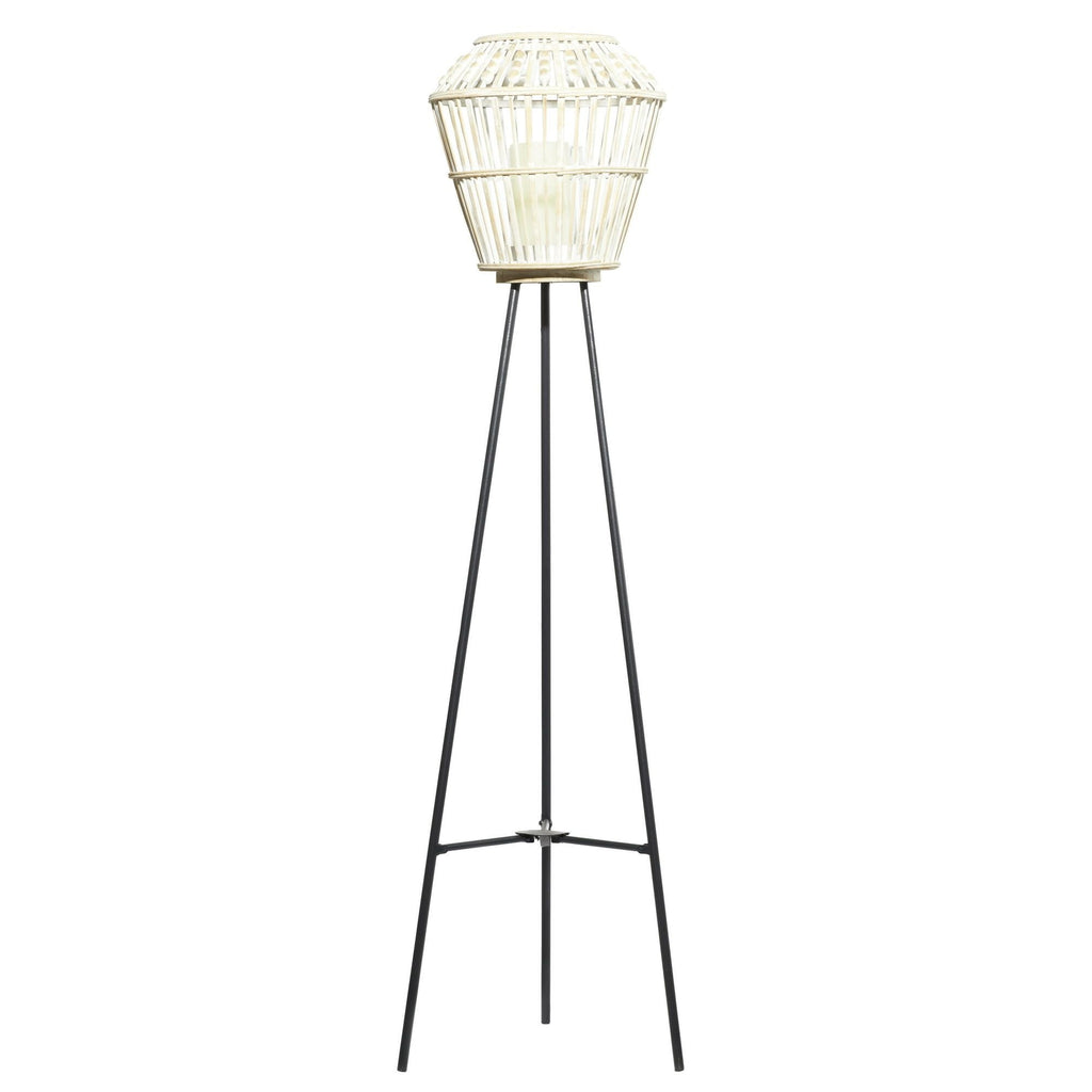 DecMode 13"W, 55"H Metal Natural Candle Lantern, White, 1 - Piece EasyOptionXY LLC