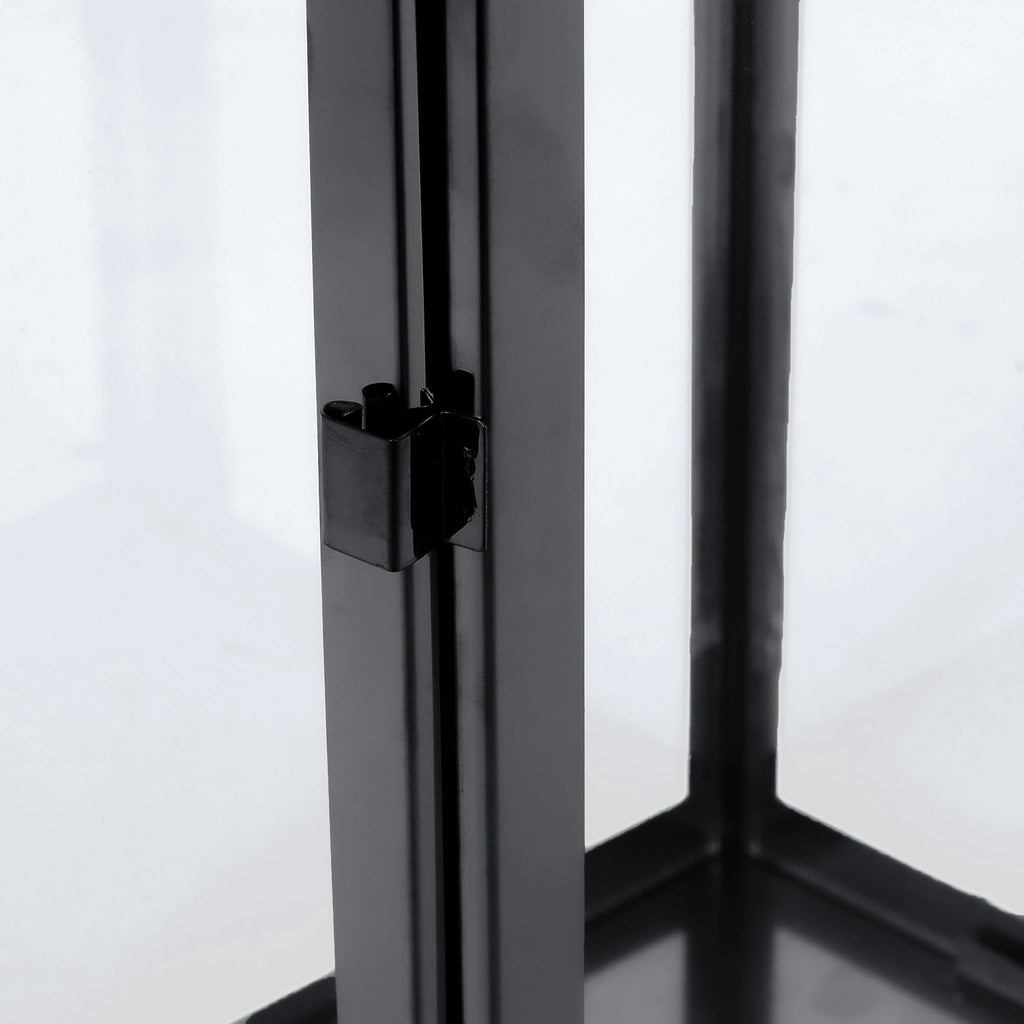 Ashuelot Stainless Steel Outdoor 19" Lantern, Black EasyOptionXY LLC