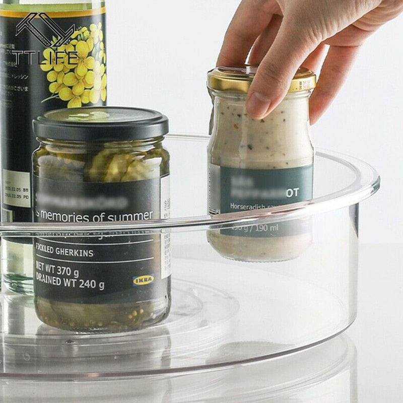 Refrigerator transparent rotating storage tray Pi-Mart